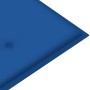 Banco Batavia con cojín azul real madera maciza de teca 150 cm de vidaXL, Bancos de jardín - Ref: Foro24-3100836, Precio: 248...