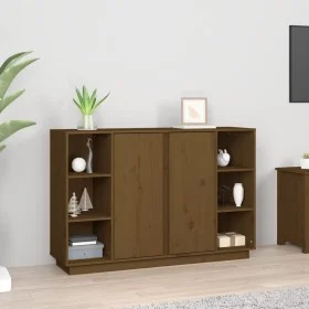 Aparador de madera maciza de pino marrón miel 120x35x80 cm de vidaXL, Aparadores - Ref: Foro24-814502, Precio: 119,68 €, Desc...