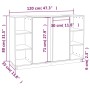 Aparador de madera maciza de pino marrón miel 120x35x80 cm de vidaXL, Aparadores - Ref: Foro24-814502, Precio: 120,78 €, Desc...