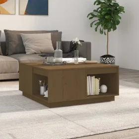 Solid honey brown pine wood coffee table 80x81x36.5 cm by vidaXL, Coffee table - Ref: Foro24-814527, Price: 91,19 €, Discount: %
