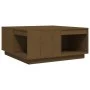 Solid honey brown pine wood coffee table 80x81x36.5 cm by vidaXL, Coffee table - Ref: Foro24-814527, Price: 91,19 €, Discount: %