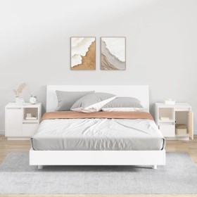 Mesitas de noche 2 uds madera maciza pino blanco 50x34x50 cm de vidaXL, Mesitas de noche - Ref: Foro24-814482, Precio: 128,54...