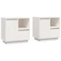 Mesitas de noche 2 uds madera maciza pino blanco 50x34x50 cm by vidaXL, Nightstands - Ref: Foro24-814482, Price: 126,94 €, Di...