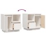 Mesitas de noche 2 uds madera maciza pino blanco 50x34x50 cm de vidaXL, Mesitas de noche - Ref: Foro24-814482, Precio: 128,54...