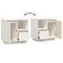 Mesitas de noche 2 uds madera maciza pino blanco 50x34x50 cm by vidaXL, Nightstands - Ref: Foro24-814482, Price: 126,94 €, Di...