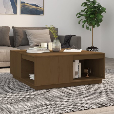 Mesa de centro madera maciza pino marrón miel 100x101x40,5 cm de vidaXL, Mesas de centro - Ref: Foro24-814522, Precio: 135,19...