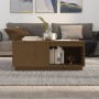 Mesa de centro madera maciza pino marrón miel 100x101x40,5 cm de vidaXL, Mesas de centro - Ref: Foro24-814522, Precio: 135,19...