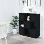 Aparador alto de madera maciza de pino negro 110,5x35x117 cm de vidaXL, Aparadores - Ref: Foro24-814373, Precio: 128,09 €, De...
