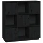 Aparador alto de madera maciza de pino negro 110,5x35x117 cm de vidaXL, Aparadores - Ref: Foro24-814373, Precio: 128,09 €, De...