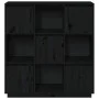Aparador alto de madera maciza de pino negro 110,5x35x117 cm de vidaXL, Aparadores - Ref: Foro24-814373, Precio: 128,09 €, De...