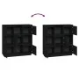 Aparador alto de madera maciza de pino negro 110,5x35x117 cm de vidaXL, Aparadores - Ref: Foro24-814373, Precio: 128,09 €, De...