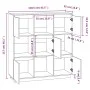 Aparador alto de madera maciza de pino negro 110,5x35x117 cm de vidaXL, Aparadores - Ref: Foro24-814373, Precio: 128,09 €, De...