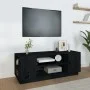 Mueble de TV madera maciza de pino negro 110x35x40,5 cm de vidaXL, Muebles TV - Ref: Foro24-814413, Precio: 68,35 €, Descuent...