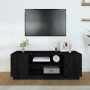 Mueble de TV madera maciza de pino negro 110x35x40,5 cm de vidaXL, Muebles TV - Ref: Foro24-814413, Precio: 68,35 €, Descuent...
