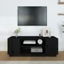 Mueble de TV madera maciza de pino negro 110x35x40,5 cm de vidaXL, Muebles TV - Ref: Foro24-814413, Precio: 68,35 €, Descuent...