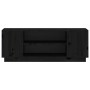 Mueble de TV madera maciza de pino negro 110x35x40,5 cm de vidaXL, Muebles TV - Ref: Foro24-814413, Precio: 68,35 €, Descuent...