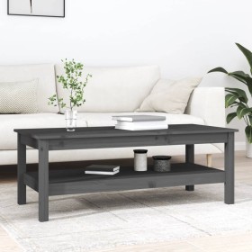 Mesa de centro de madera maciza de pino gris 110x50x40 cm de vidaXL, Mesas de centro - Ref: Foro24-814276, Precio: 101,14 €, ...