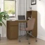 Escritorio de madera maciza de pino marrón miel 110x53x117 cm de vidaXL, Escritorios - Ref: Foro24-814512, Precio: 134,39 €, ...