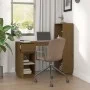 Escritorio de madera maciza de pino marrón miel 110x53x117 cm de vidaXL, Escritorios - Ref: Foro24-814512, Precio: 134,39 €, ...