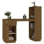Escritorio de madera maciza de pino marrón miel 110x53x117 cm de vidaXL, Escritorios - Ref: Foro24-814512, Precio: 134,39 €, ...
