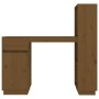 Escritorio de madera maciza de pino marrón miel 110x53x117 cm de vidaXL, Escritorios - Ref: Foro24-814512, Precio: 135,65 €, ...