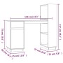 Escritorio de madera maciza de pino marrón miel 110x53x117 cm de vidaXL, Escritorios - Ref: Foro24-814512, Precio: 135,65 €, ...