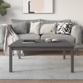 Mesa de centro de madera maciza de pino gris 100x100x40 cm de vidaXL, Mesas de centro - Ref: Foro24-814291, Precio: 69,62 €, ...