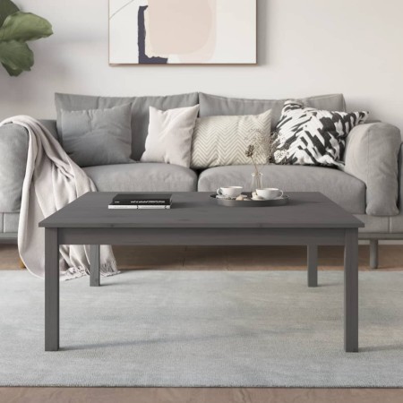 Mesa de centro de madera maciza de pino gris 100x100x40 cm de vidaXL, Mesas de centro - Ref: Foro24-814291, Precio: 69,62 €, ...