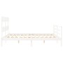 Estructura de cama con cabecero madera maciza blanco 160x200 cm de vidaXL, Camas y somieres - Ref: Foro24-3195102, Precio: 13...