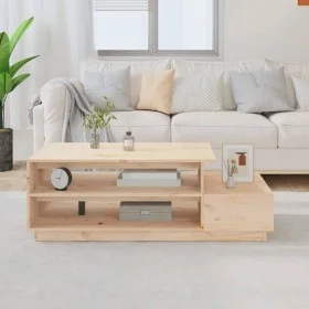 Mesa de centro de madera maciza de pino 120x50x40,5 cm de vidaXL, Mesas de centro - Ref: Foro24-814414, Precio: 82,56 €, Desc...