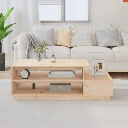 Mesa de centro de madera maciza de pino 120x50x40,5 cm de vidaXL, Mesas de centro - Ref: Foro24-814414, Precio: 82,56 €, Desc...