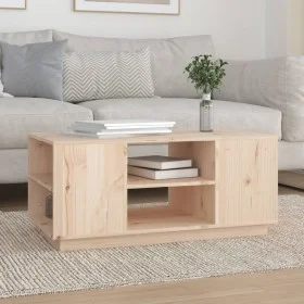 Solid pine wood coffee table 90x49x40.5 cm by vidaXL, Coffee table - Ref: Foro24-814399, Price: 68,50 €, Discount: %