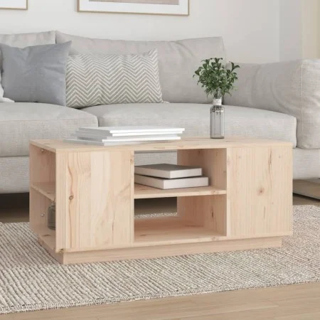 Mesa de centro de madera maciza de pino 90x49x40,5 cm de vidaXL, Mesas de centro - Ref: Foro24-814399, Precio: 68,50 €, Descu...