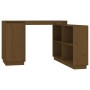 Escritorio de madera maciza de pino marrón miel 110x50x75 cm de vidaXL, Escritorios - Ref: Foro24-814507, Precio: 136,31 €, D...