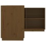 Escritorio de madera maciza de pino marrón miel 110x50x75 cm de vidaXL, Escritorios - Ref: Foro24-814507, Precio: 136,31 €, D...