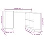 Escritorio de madera maciza de pino marrón miel 110x50x75 cm de vidaXL, Escritorios - Ref: Foro24-814507, Precio: 136,31 €, D...