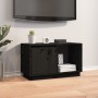 Mueble de TV de madera maciza de pino negro 74x35x44 cm de vidaXL, Muebles TV - Ref: Foro24-814338, Precio: 46,14 €, Descuent...