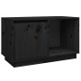 Mueble de TV de madera maciza de pino negro 74x35x44 cm de vidaXL, Muebles TV - Ref: Foro24-814338, Precio: 46,14 €, Descuent...