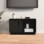 Mueble de TV de madera maciza de pino negro 74x35x44 cm de vidaXL, Muebles TV - Ref: Foro24-814338, Precio: 46,14 €, Descuent...