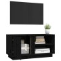 Mueble de TV madera maciza de pino negro 80x35x40,5 cm de vidaXL, Muebles TV - Ref: Foro24-814468, Precio: 74,98 €, Descuento: %