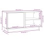 Mueble de TV madera maciza de pino negro 80x35x40,5 cm de vidaXL, Muebles TV - Ref: Foro24-814468, Precio: 74,98 €, Descuento: %