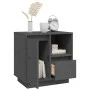 Solid gray pine wood bedside table 50x34x50 cm by vidaXL, Nightstands - Ref: Foro24-814483, Price: 70,59 €, Discount: %