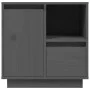 Solid gray pine wood bedside table 50x34x50 cm by vidaXL, Nightstands - Ref: Foro24-814483, Price: 70,59 €, Discount: %