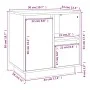 Solid gray pine wood bedside table 50x34x50 cm by vidaXL, Nightstands - Ref: Foro24-814483, Price: 70,59 €, Discount: %