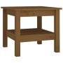 Mesa de centro madera maciza de pino marrón miel 45x45x40 cm de vidaXL, Mesas de centro - Ref: Foro24-814267, Precio: 54,46 €...