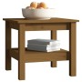Mesa de centro madera maciza de pino marrón miel 45x45x40 cm de vidaXL, Mesas de centro - Ref: Foro24-814267, Precio: 54,46 €...
