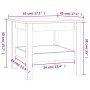 Mesa de centro madera maciza de pino marrón miel 45x45x40 cm de vidaXL, Mesas de centro - Ref: Foro24-814267, Precio: 54,46 €...