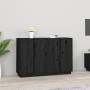 Aparador de madera maciza de pino negro 120x35x80 cm de vidaXL, Aparadores - Ref: Foro24-814498, Precio: 191,88 €, Descuento: %