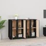 Aparador de madera maciza de pino negro 120x35x80 cm de vidaXL, Aparadores - Ref: Foro24-814498, Precio: 183,91 €, Descuento: %