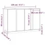 Aparador de madera maciza de pino negro 120x35x80 cm de vidaXL, Aparadores - Ref: Foro24-814498, Precio: 183,91 €, Descuento: %